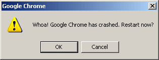 whoa! google chrome has crashed.