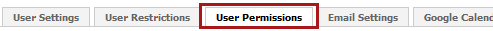 select the user permissions tab