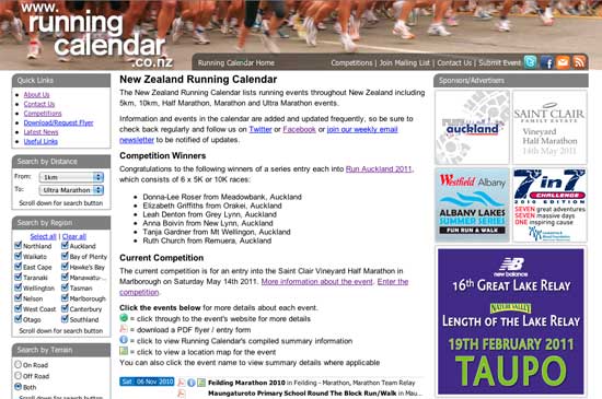 running calendar prior version