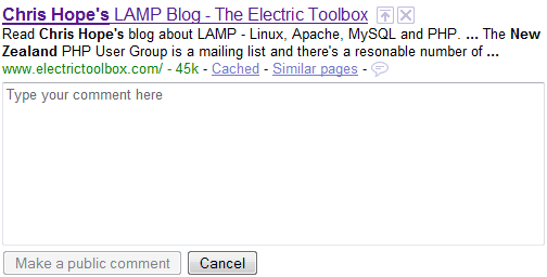 clicking the comment button