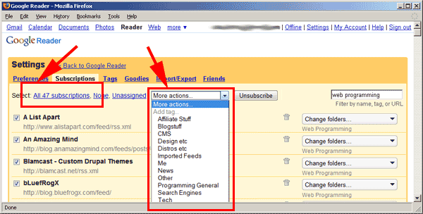 renaming tags in google reader