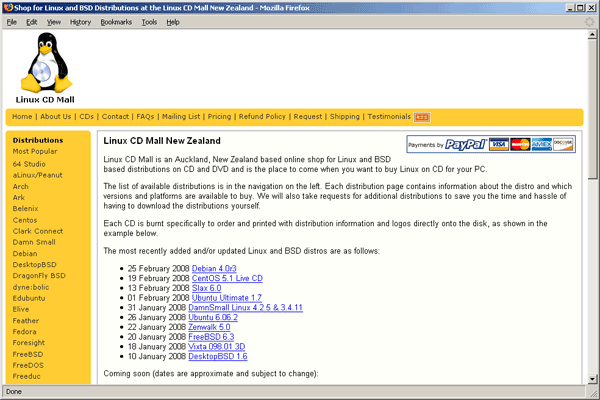 old version homepage