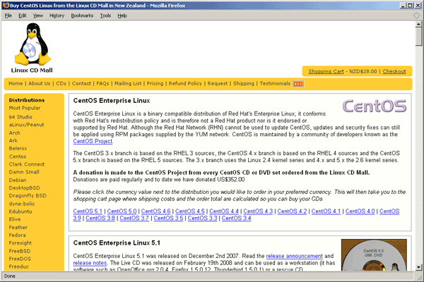 old version product page