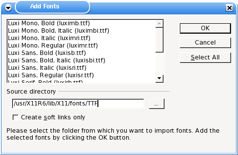Open
Office Adding a New Font