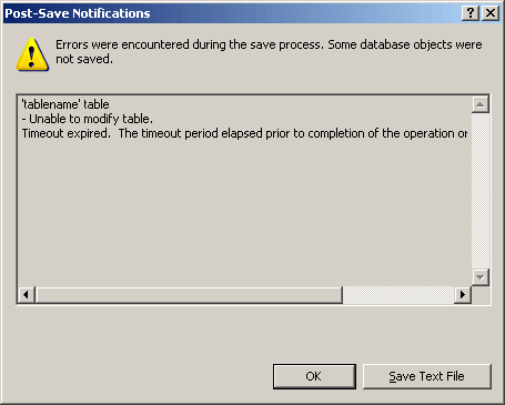 errors were encountered during the save process