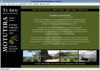 Te Arai
Olive Oil Homepage